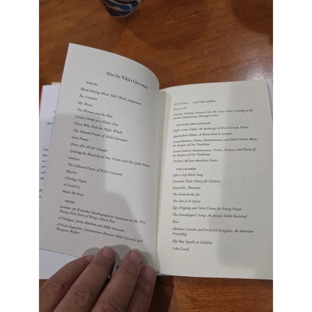 New Book : Poems, Letters, Blurbs, and Things by Nikki Giovanni (2025,...